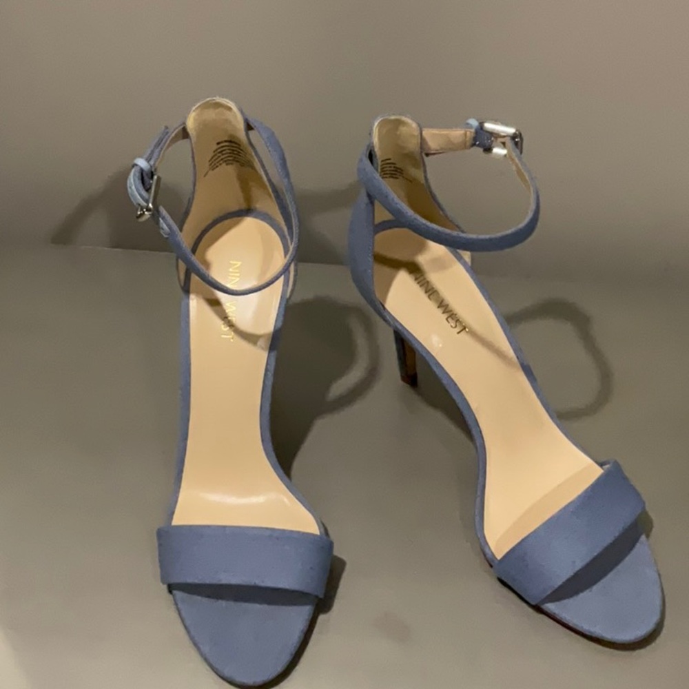 Sophisticated Blue Ankle Strap Heels
